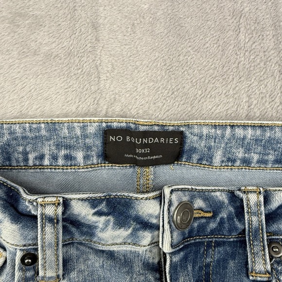 No‎ Boundaries Men's Distressed Slim Fit  Skinny Jeans 30x32 Show (30x28) - Picture 3 of 14